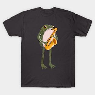 Saxophone Frogson the Frog T-Shirt